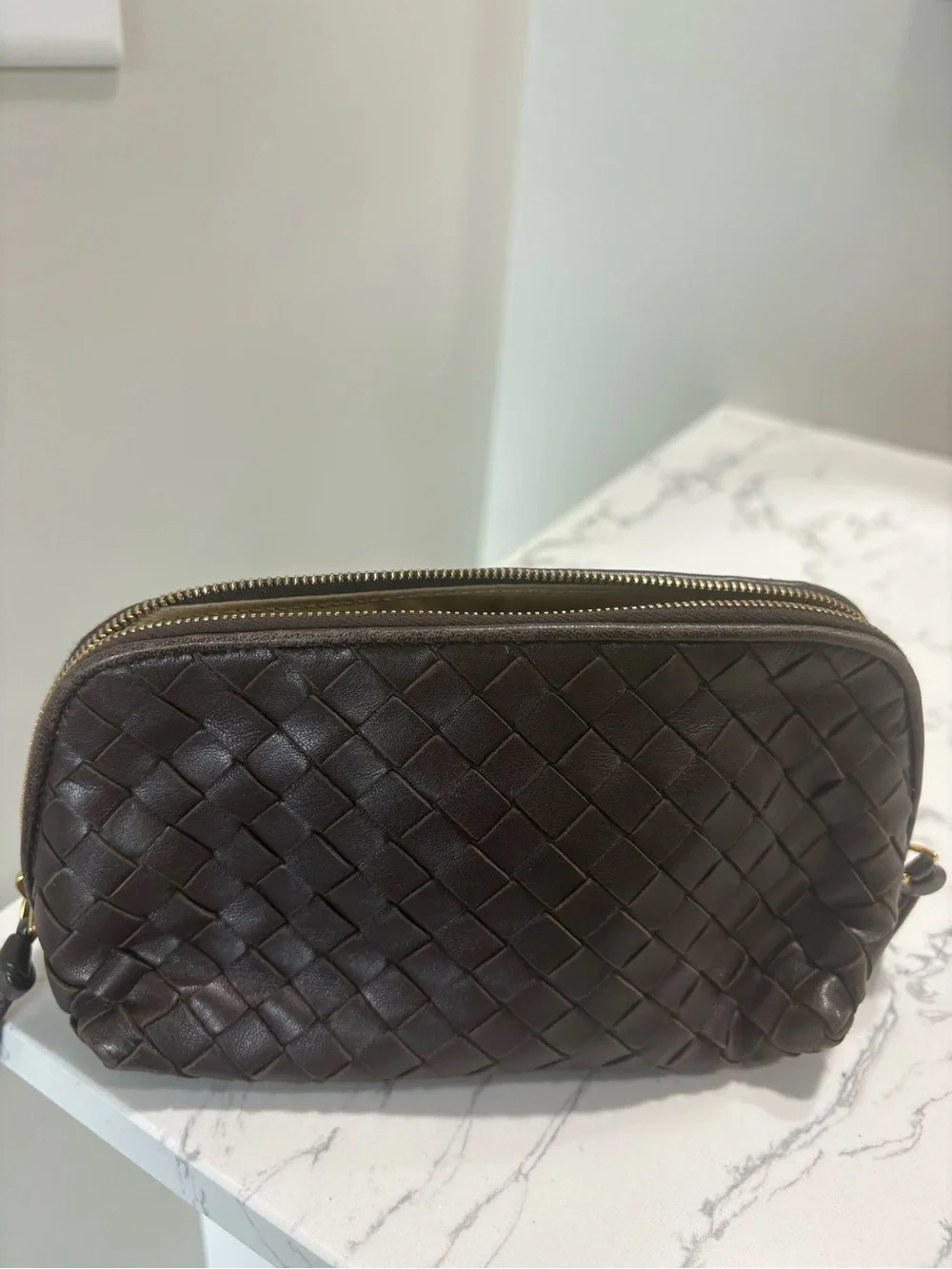 Bottega Veneta Dark Brown pouch